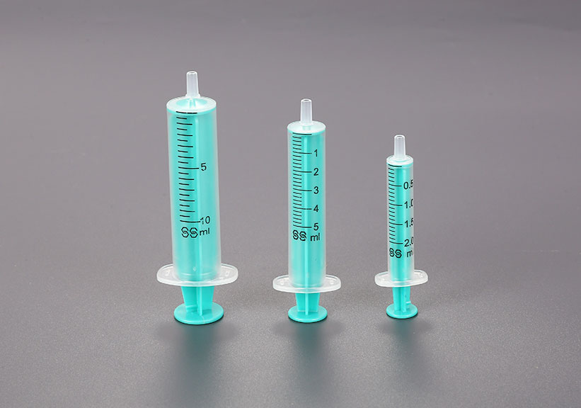 Three-piece, two-piece syringe